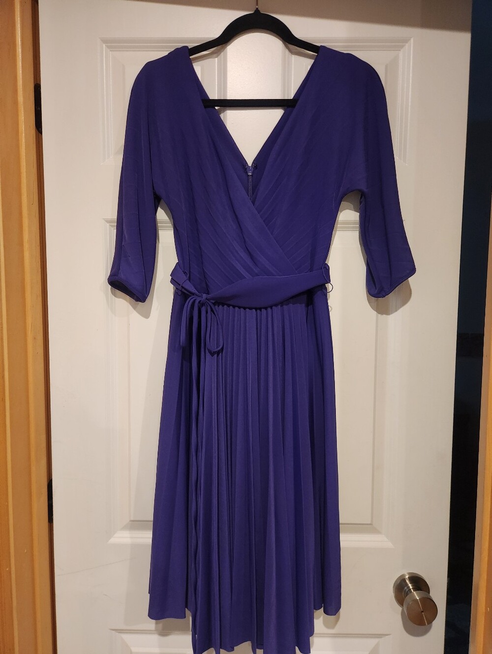 BCBGMaxAzria Royal Purple Wrap Midi Dress